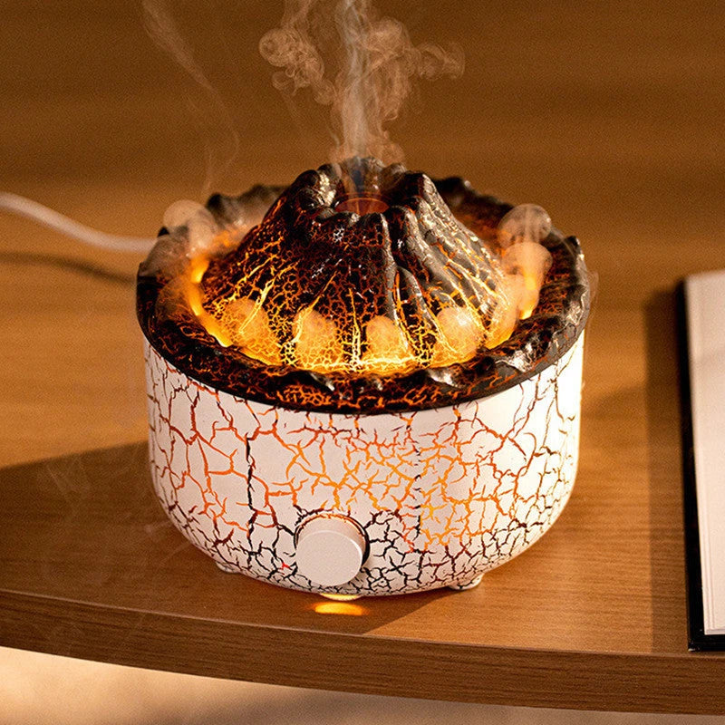 New Creative Volcano Humidifier Aromatherapy Machine Spray Jellyfish Air Flame Humidifier Diffuser null