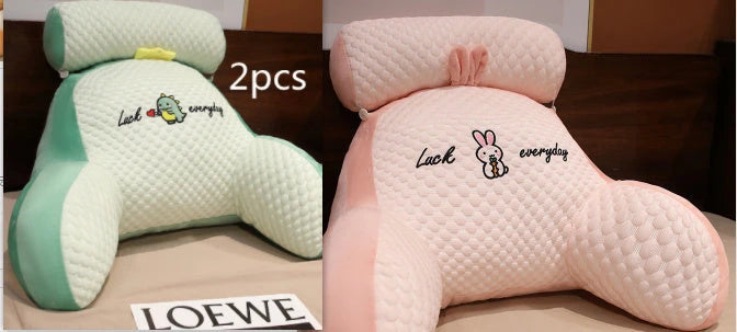 Sofa Fluffy Cushion Luncheon Pillow Triangle Reading Cushion Bedside Soft Large Backrest Lumbar Cushion Office Chair Cushion null