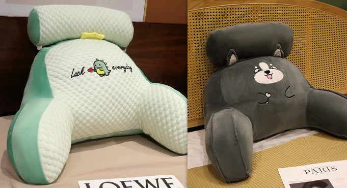 Sofa Fluffy Cushion Luncheon Pillow Triangle Reading Cushion Bedside Soft Large Backrest Lumbar Cushion Office Chair Cushion null