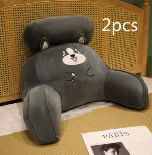 Sofa Fluffy Cushion Luncheon Pillow Triangle Reading Cushion Bedside Soft Large Backrest Lumbar Cushion Office Chair Cushion null