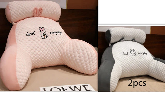 Sofa Fluffy Cushion Luncheon Pillow Triangle Reading Cushion Bedside Soft Large Backrest Lumbar Cushion Office Chair Cushion null