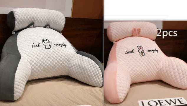 Sofa Fluffy Cushion Luncheon Pillow Triangle Reading Cushion Bedside Soft Large Backrest Lumbar Cushion Office Chair Cushion null