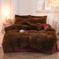 Luxury Thick Fleece Duvet Cover Queen King Winter Warm Bed Quilt Cover Pillowcase Fluffy Plush Shaggy Bedclothes Bedding Set Winter Body Keep Warm null