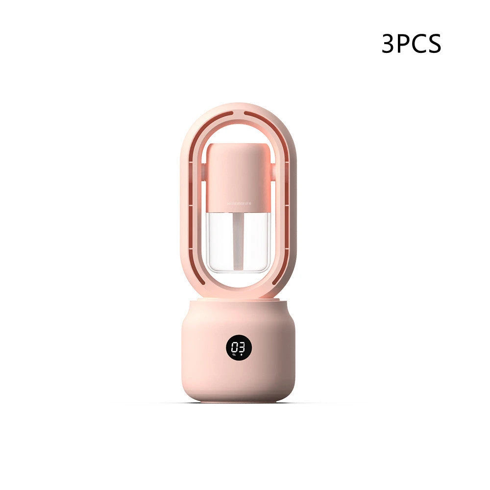 Summer Water Cooled Spray Mist Electric Fan USB Rechargeable Portable Wireless Air Humidifier Bladeless Ventilator Table Fan null