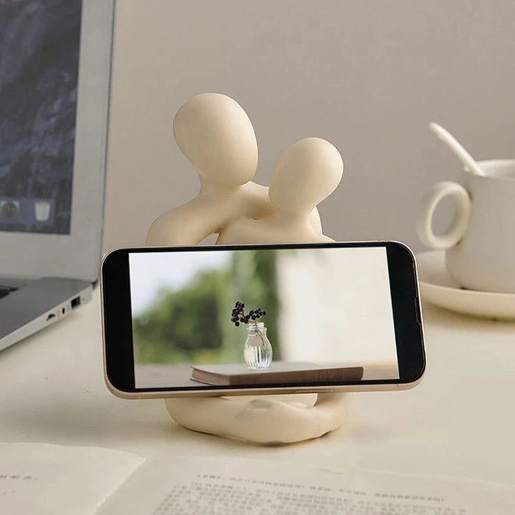 Heartwarming Loving Couple Resin Statue - A Timeless Modern Home Decor Accent For Bookshelves, Office Desks, And Nightstands Valentine's Day Gift null