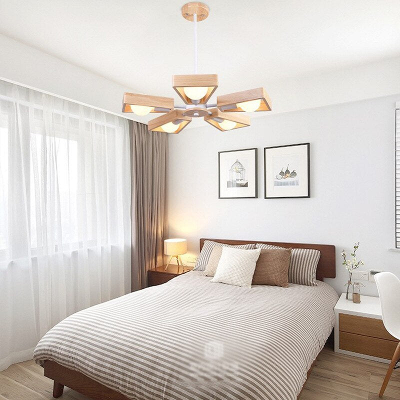 Solid wood bedroom Chandelier null