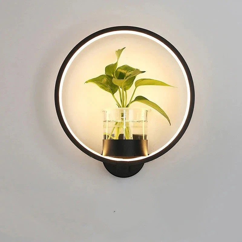 Decorative wall lamp on background wall null