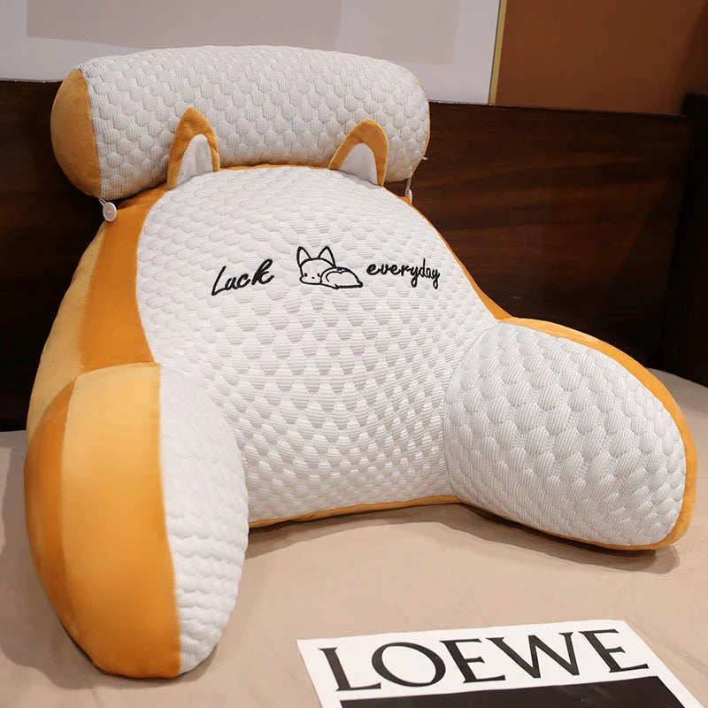 Sofa Fluffy Cushion Luncheon Pillow Triangle Reading Cushion Bedside Soft Large Backrest Lumbar Cushion Office Chair Cushion null