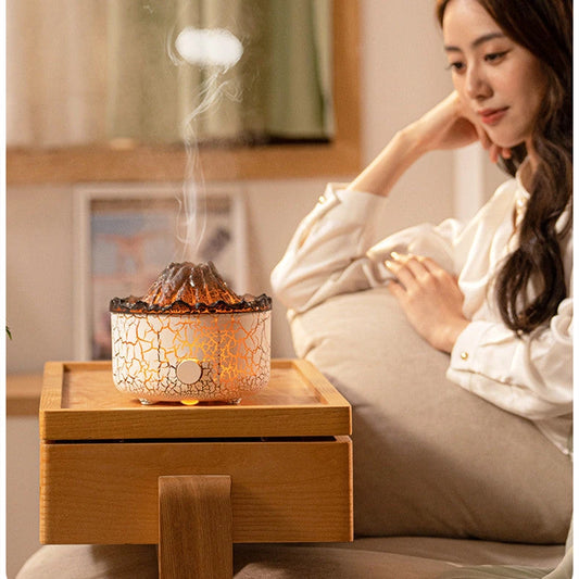 New Creative Volcano Humidifier Aromatherapy Machine Spray Jellyfish Air Flame Humidifier Diffuser null