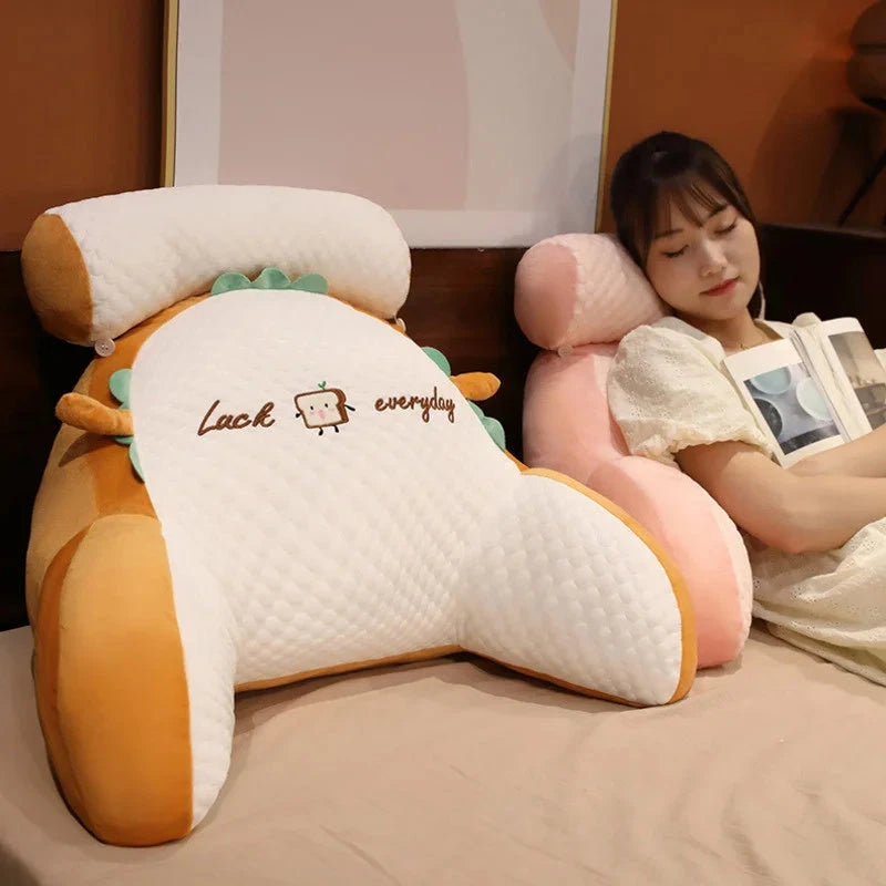 Sofa Fluffy Cushion Luncheon Pillow Triangle Reading Cushion Bedside Soft Large Backrest Lumbar Cushion Office Chair Cushion null