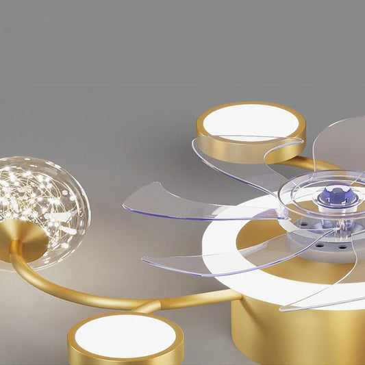 Modern Smart Bedroom Ceiling Fan Lamp null