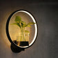 Decorative wall lamp on background wall null