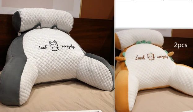 Sofa Fluffy Cushion Luncheon Pillow Triangle Reading Cushion Bedside Soft Large Backrest Lumbar Cushion Office Chair Cushion null