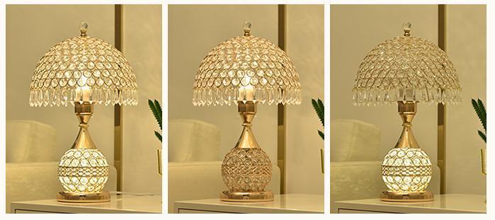Crystal Desk Lamp Bedroom Bedside Lamp null