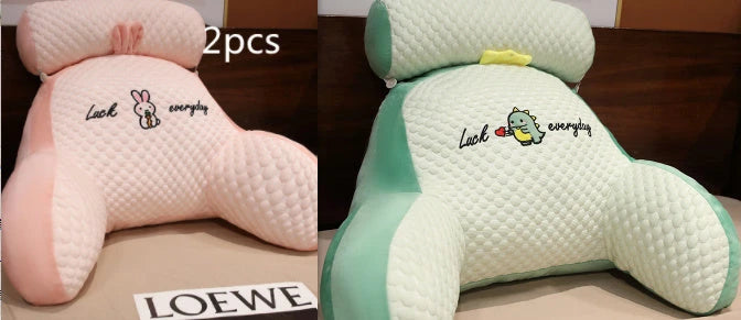 Sofa Fluffy Cushion Luncheon Pillow Triangle Reading Cushion Bedside Soft Large Backrest Lumbar Cushion Office Chair Cushion null
