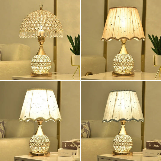 Crystal Desk Lamp Bedroom Bedside Lamp null