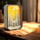 Woodcarving Light Creative Gift Minimalist Bedside Night Light Decoration Desktop Decoration Birthday Gift null