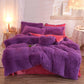 Luxury Thick Fleece Duvet Cover Queen King Winter Warm Bed Quilt Cover Pillowcase Fluffy Plush Shaggy Bedclothes Bedding Set Winter Body Keep Warm null