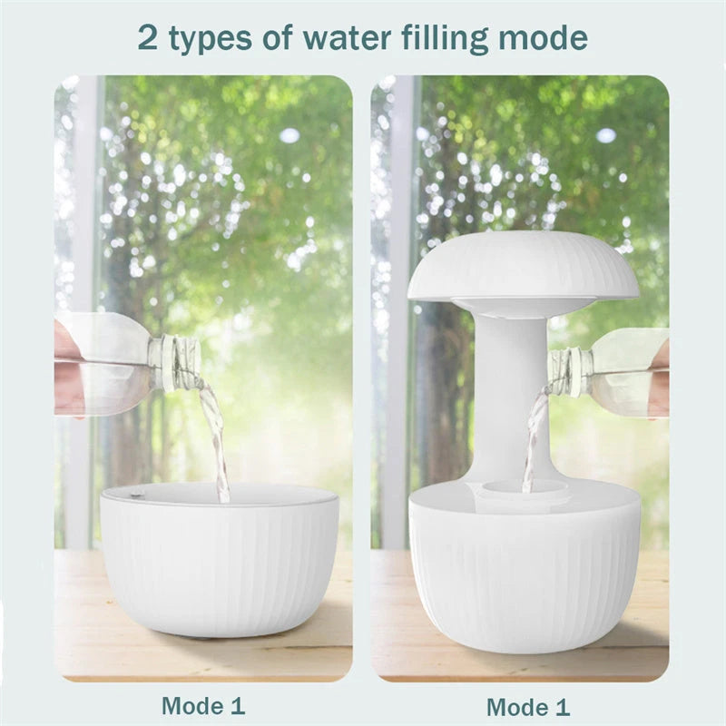 Anti-gravity Air Humidifier Mute Countercurrent Humidifier Levitating Water Drops Cool Mist Maker Fogger Relieve Fatigue null