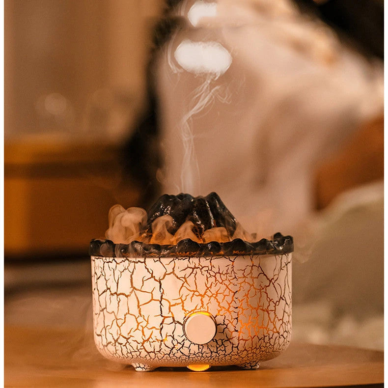 New Creative Volcano Humidifier Aromatherapy Machine Spray Jellyfish Air Flame Humidifier Diffuser null
