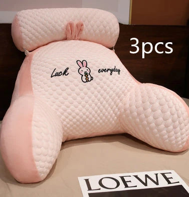 Sofa Fluffy Cushion Luncheon Pillow Triangle Reading Cushion Bedside Soft Large Backrest Lumbar Cushion Office Chair Cushion null