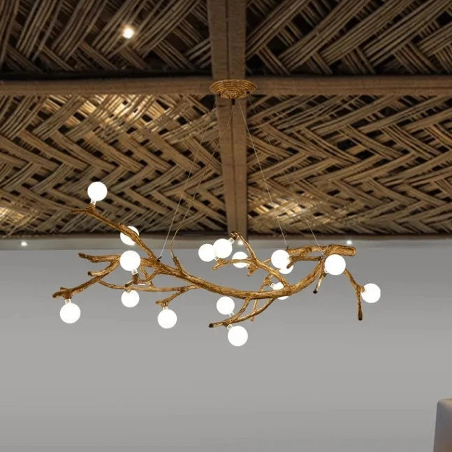 Restaurant Chandelier Decorative Tree Branch Lights Zen Japanese Wabi-sabi Wind Lamps null