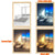 Illuminated Picture LED Decorative Light Painting Bedside Picture Style Creative Modern Simulate Sunshine Drawing Night Light Gift null