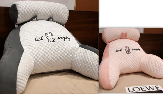Sofa Fluffy Cushion Luncheon Pillow Triangle Reading Cushion Bedside Soft Large Backrest Lumbar Cushion Office Chair Cushion null