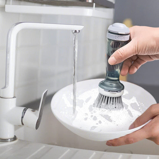 Pot Brush Dish Brush Dish Scrub Brush With Soap Dispenser For Dishes Kitchen Sink Pot Pan null