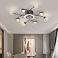 Modern Smart Bedroom Ceiling Fan Lamp null