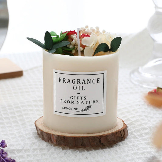Dried Flowers Decor Romantic Candles null