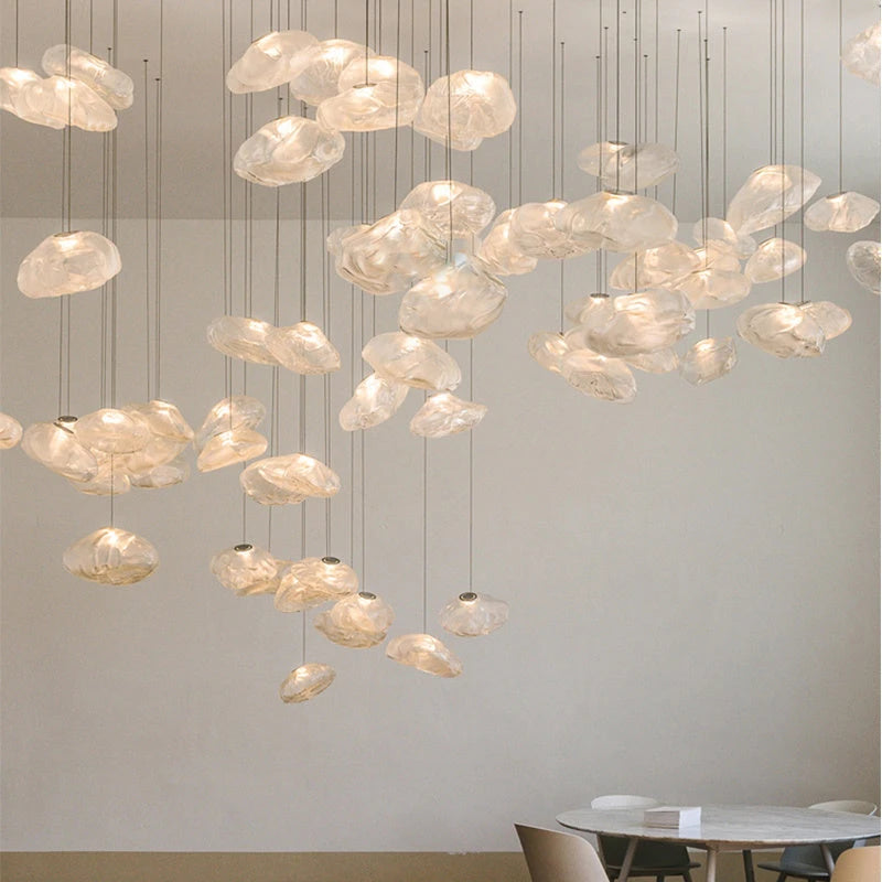 Postmodern Light Luxury Glass Decorative Chandelier null