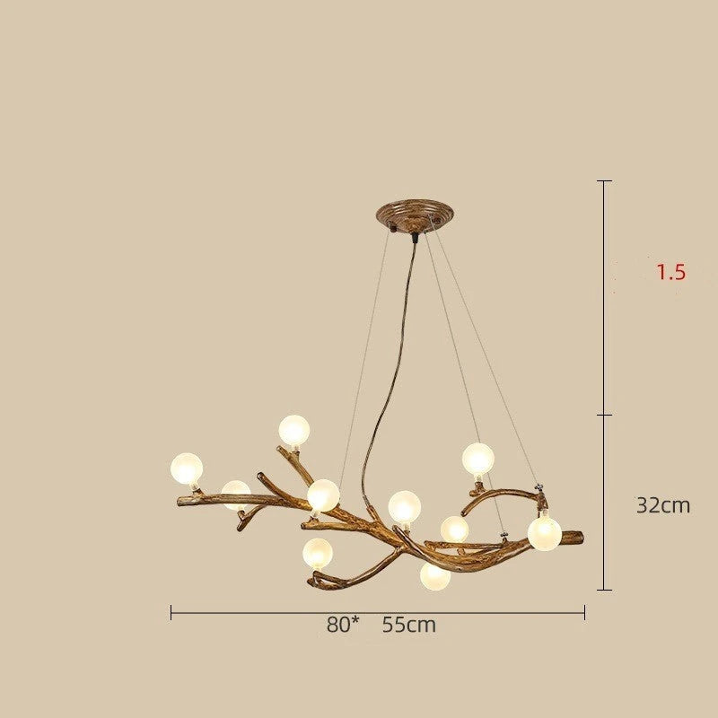 Restaurant Chandelier Decorative Tree Branch Lights Zen Japanese Wabi-sabi Wind Lamps null