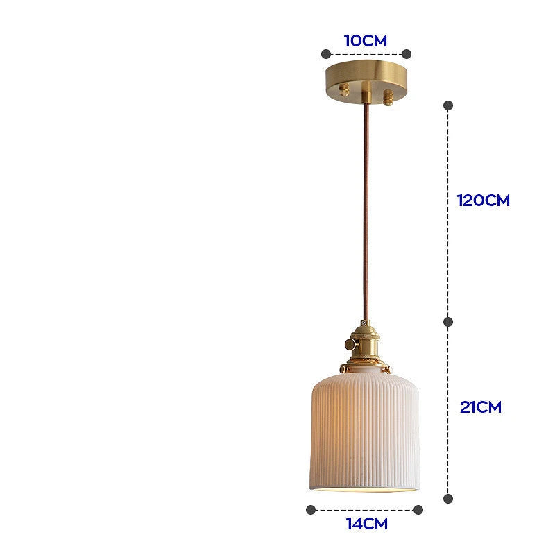 Nordic Japanese Simple Creative Light-transmitting Porcelain Chandelier null