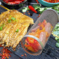 Rolling Grilling Basket Metal BBQ Barbecue Basket Net Portable Outdoor Camping Barbecue Rack Kitchen Gadgets null