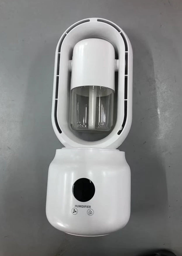 Summer Water Cooled Spray Mist Electric Fan USB Rechargeable Portable Wireless Air Humidifier Bladeless Ventilator Table Fan null