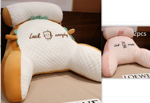 Sofa Fluffy Cushion Luncheon Pillow Triangle Reading Cushion Bedside Soft Large Backrest Lumbar Cushion Office Chair Cushion null