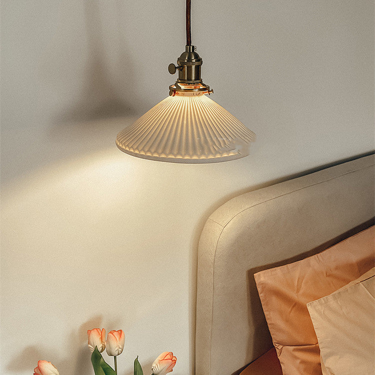 Nordic Japanese Simple Creative Light-transmitting Porcelain Chandelier null